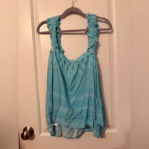 Crown & Ivy Turquoise Sleeveless Blouse